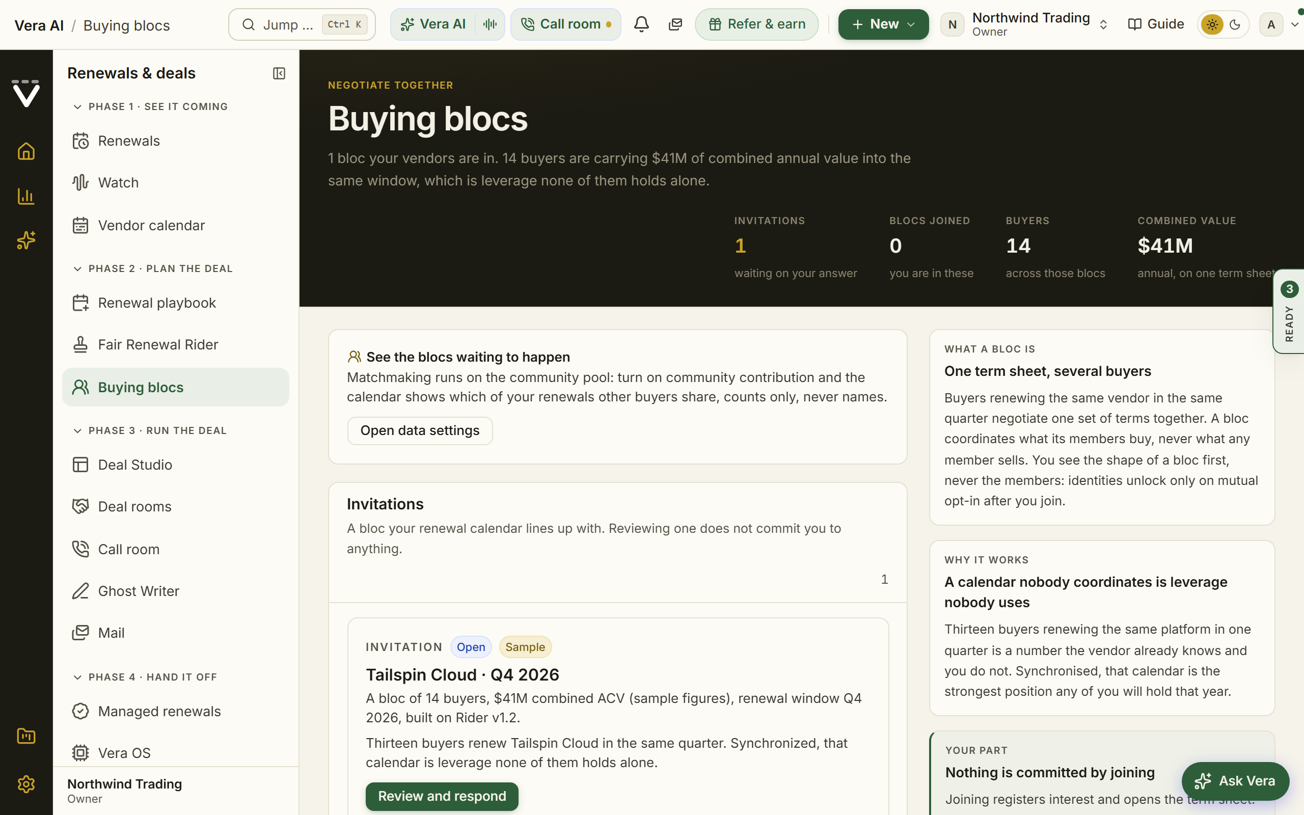 Buying blocs and the matchmaking strip