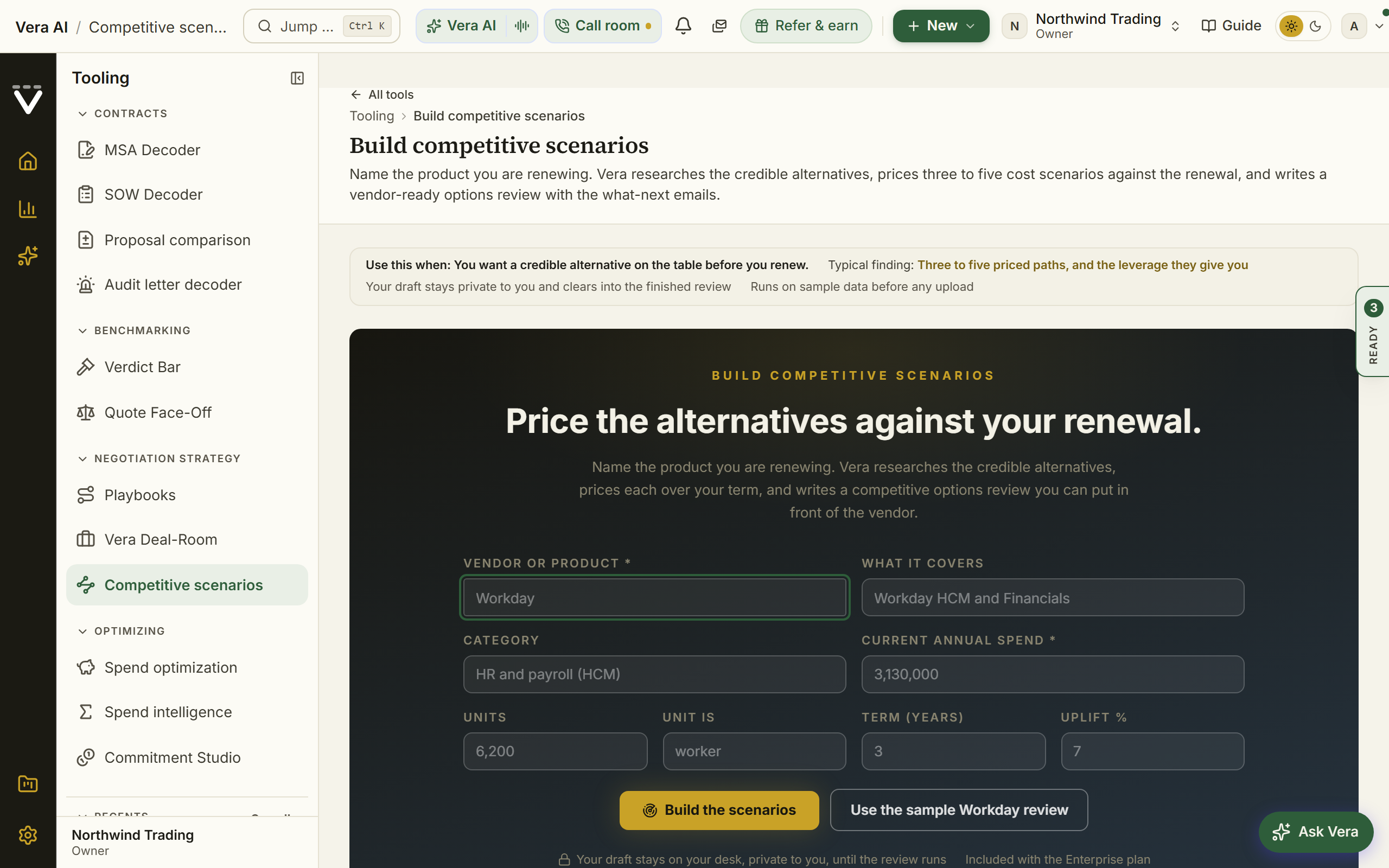 Build competitive scenarios