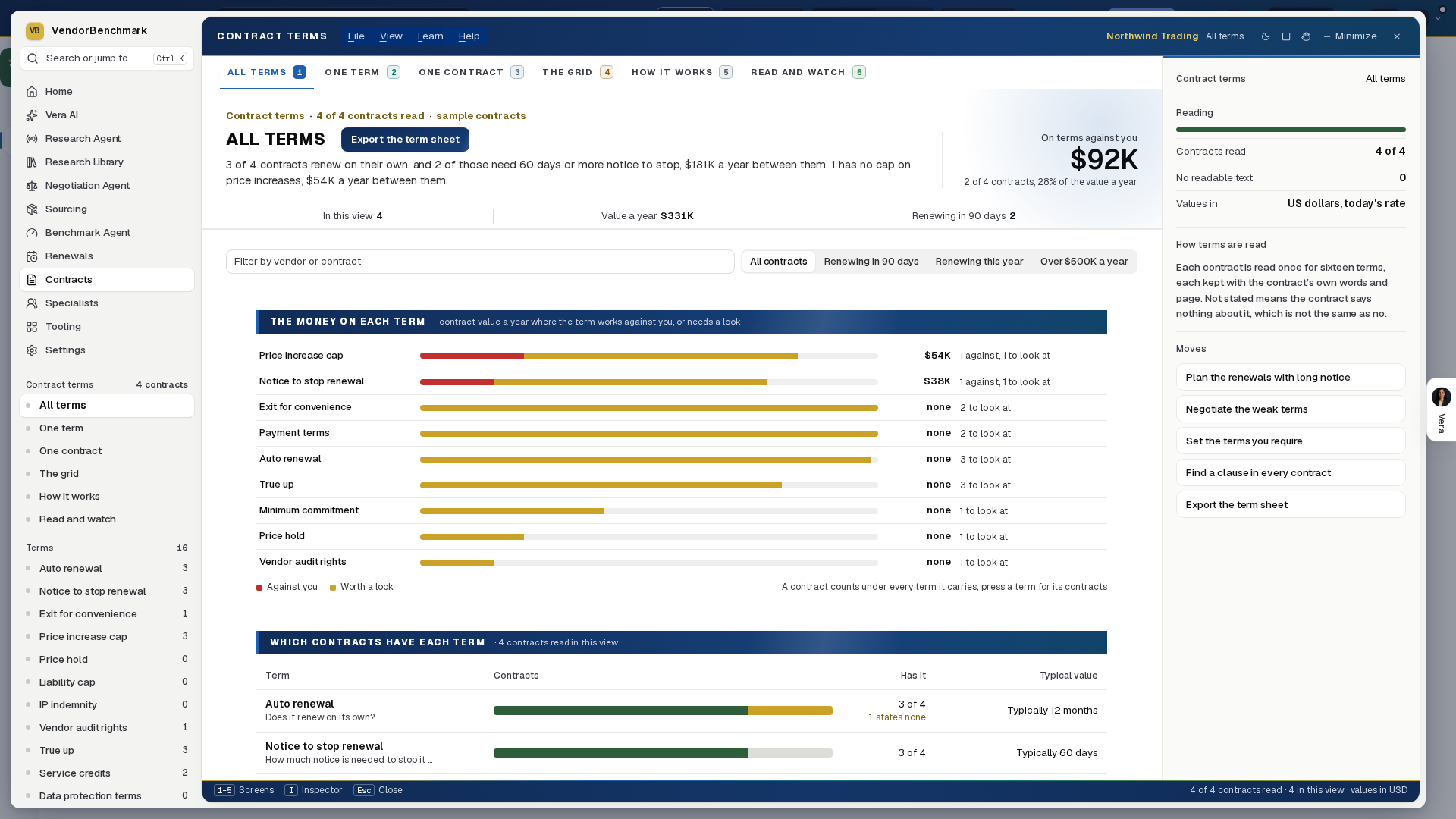 Contract terms screenshot