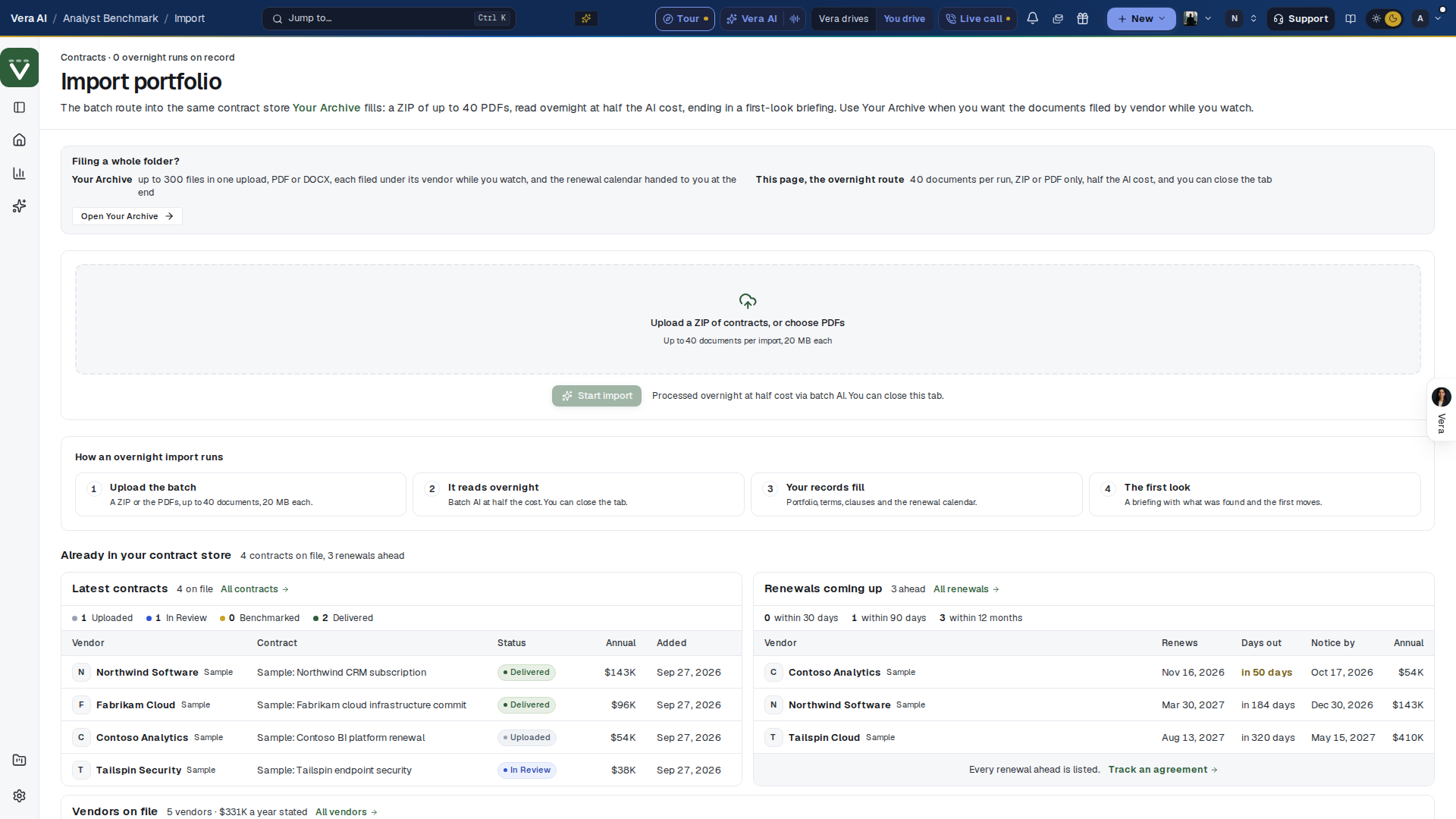 Import portfolio screenshot