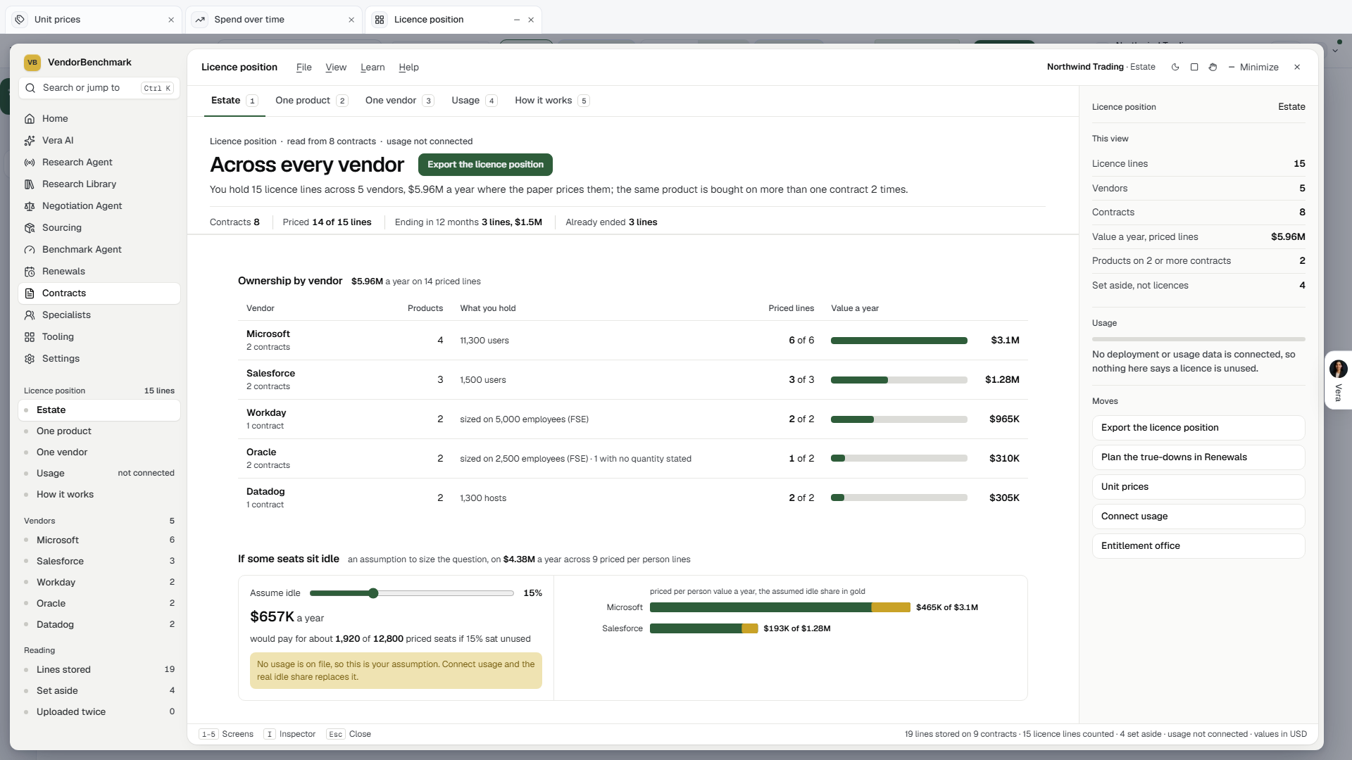 Licence position screenshot