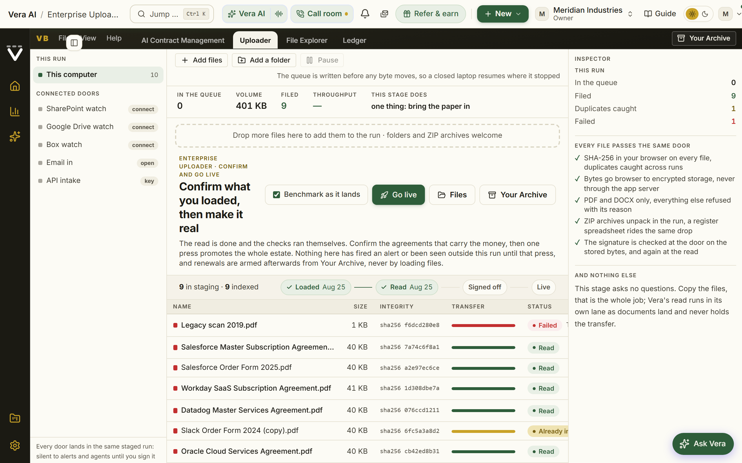 Go live: the benchmark promise and the one irreversible button
