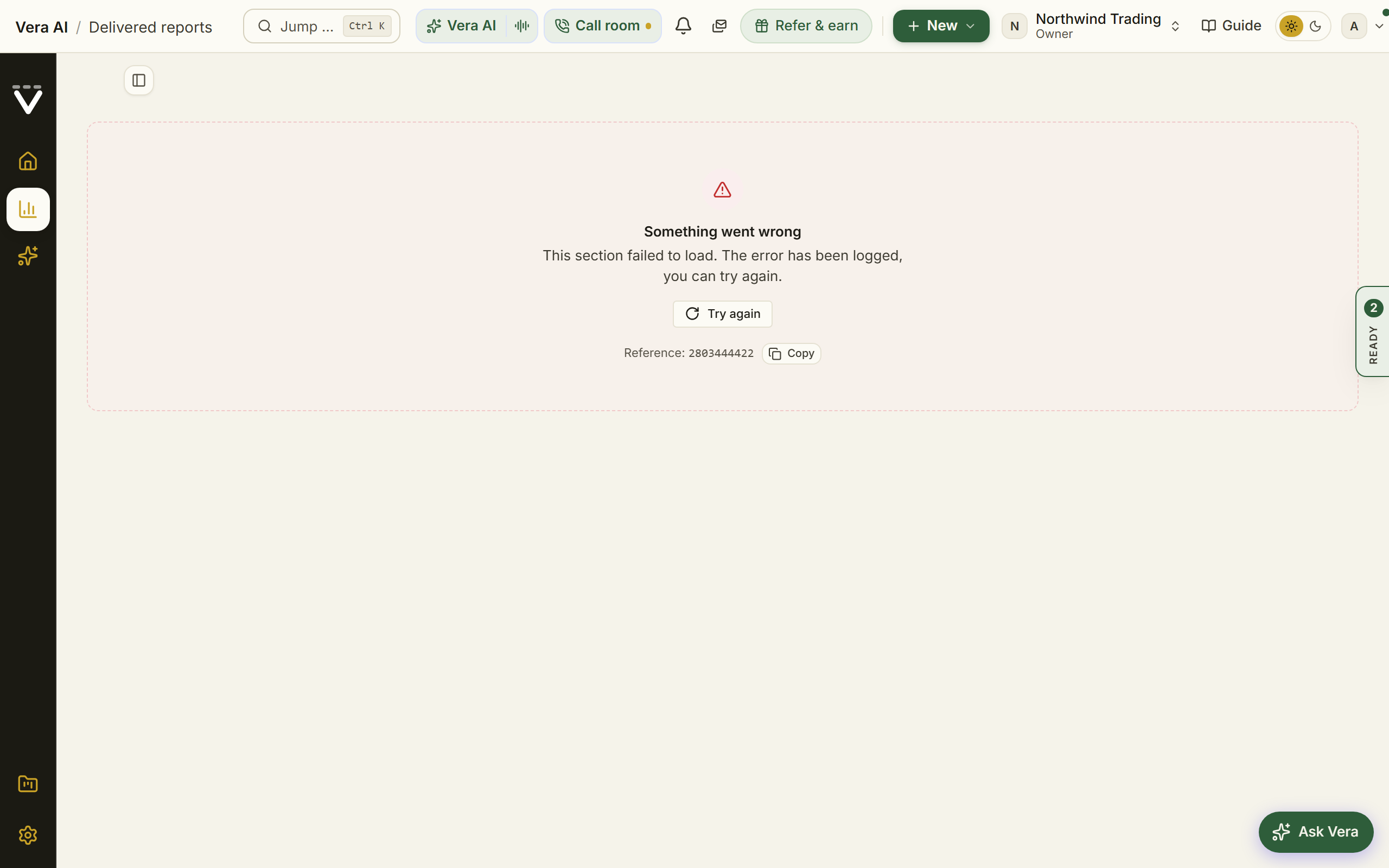 Delivered reports screenshot