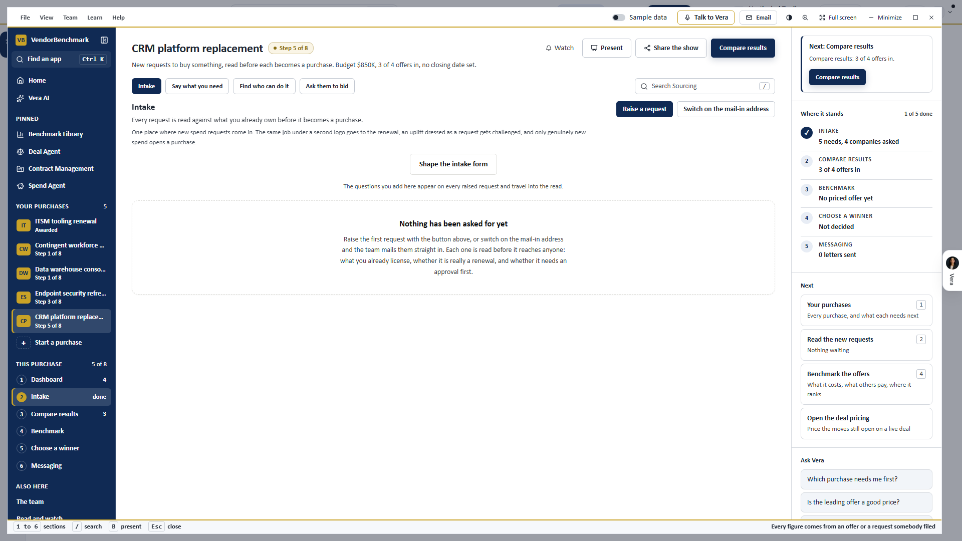 Intake: purchase requests checked against what you already own