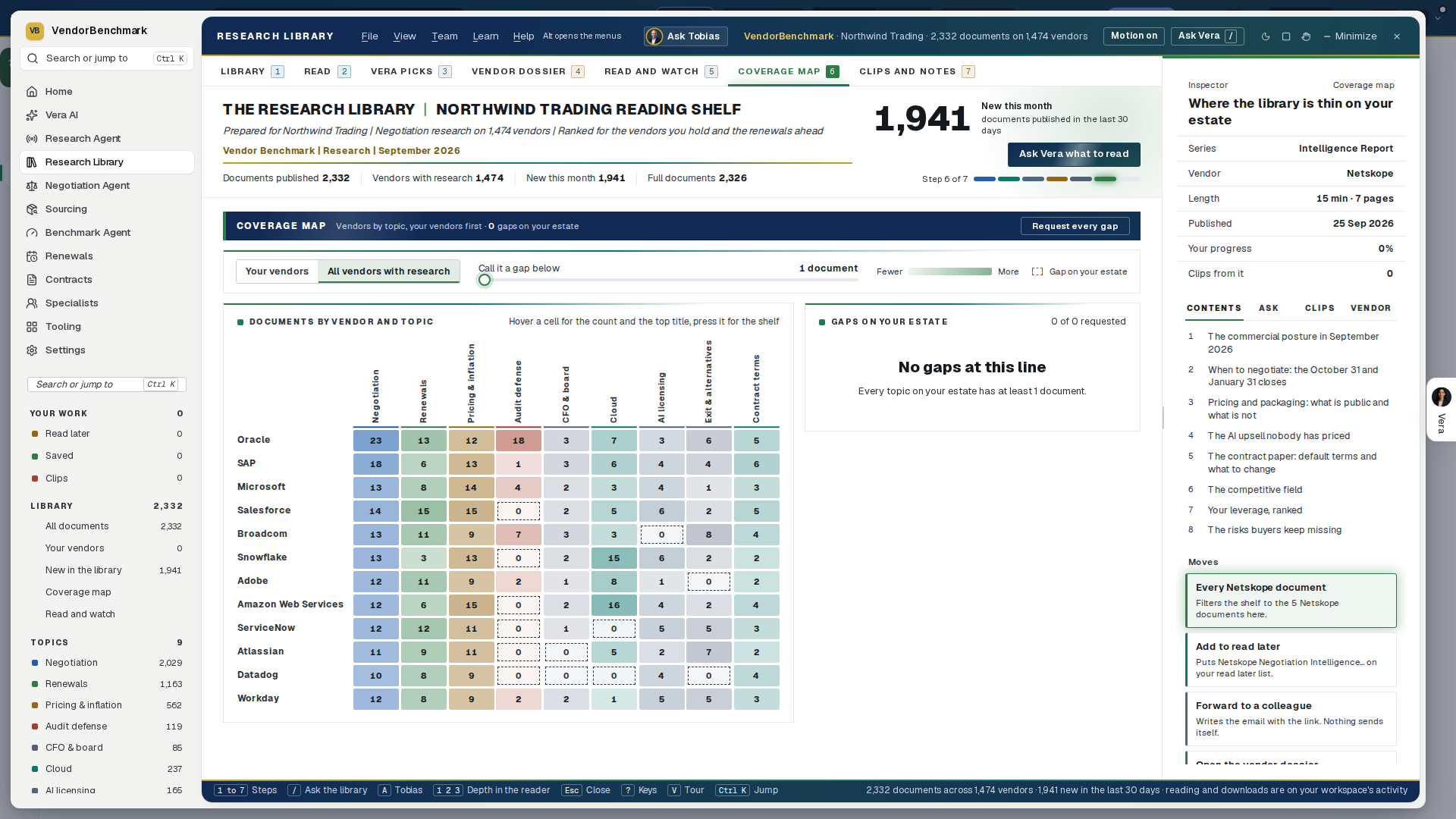 The coverage map: the heat map, the gap line and the gaps on your estate