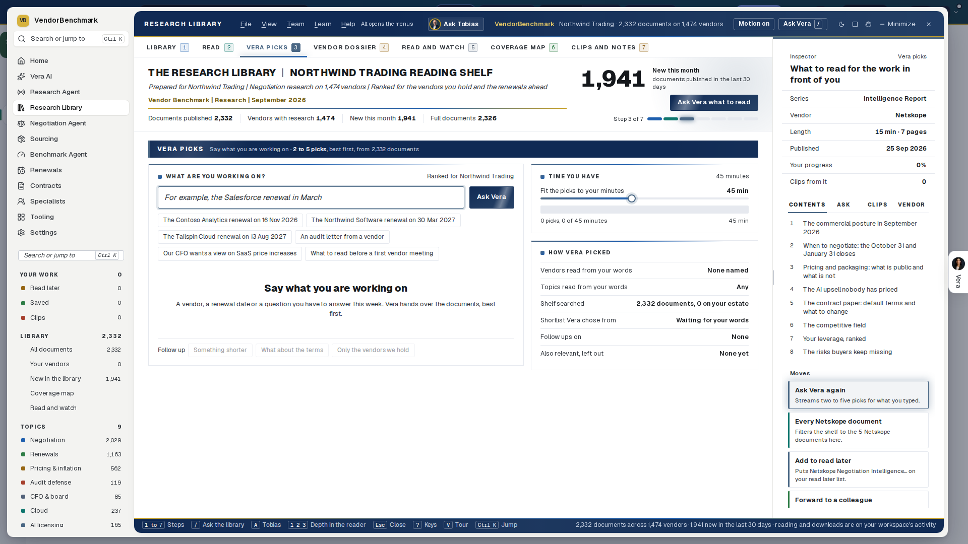 Ask Vera what to read: the screen, its invitation and the openers built from your own vendors