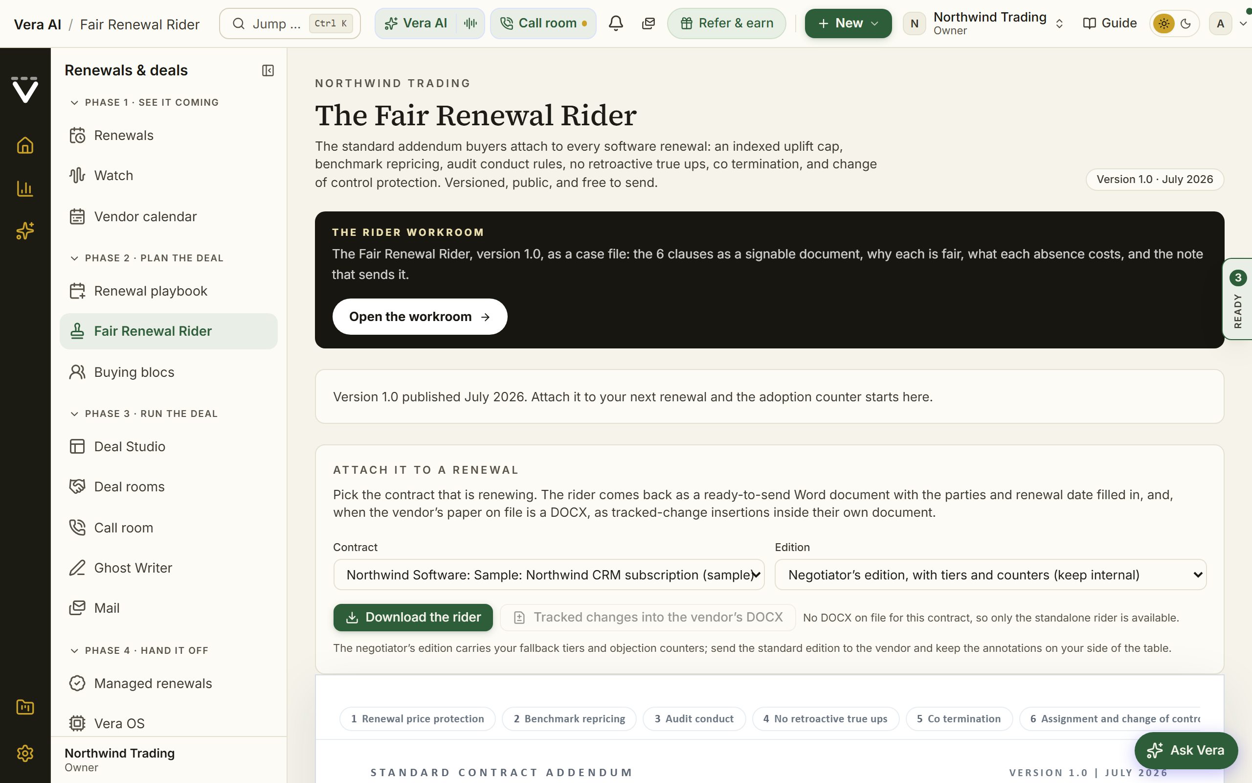The Fair Renewal Rider, protections in one attachment