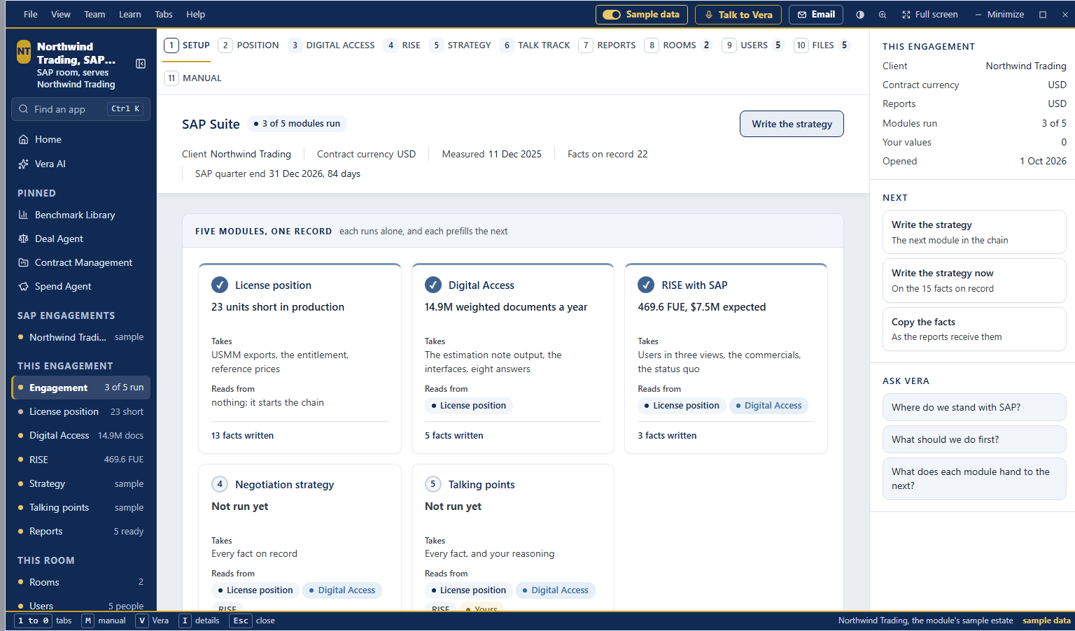 SAP Suite, the window on the sample estate