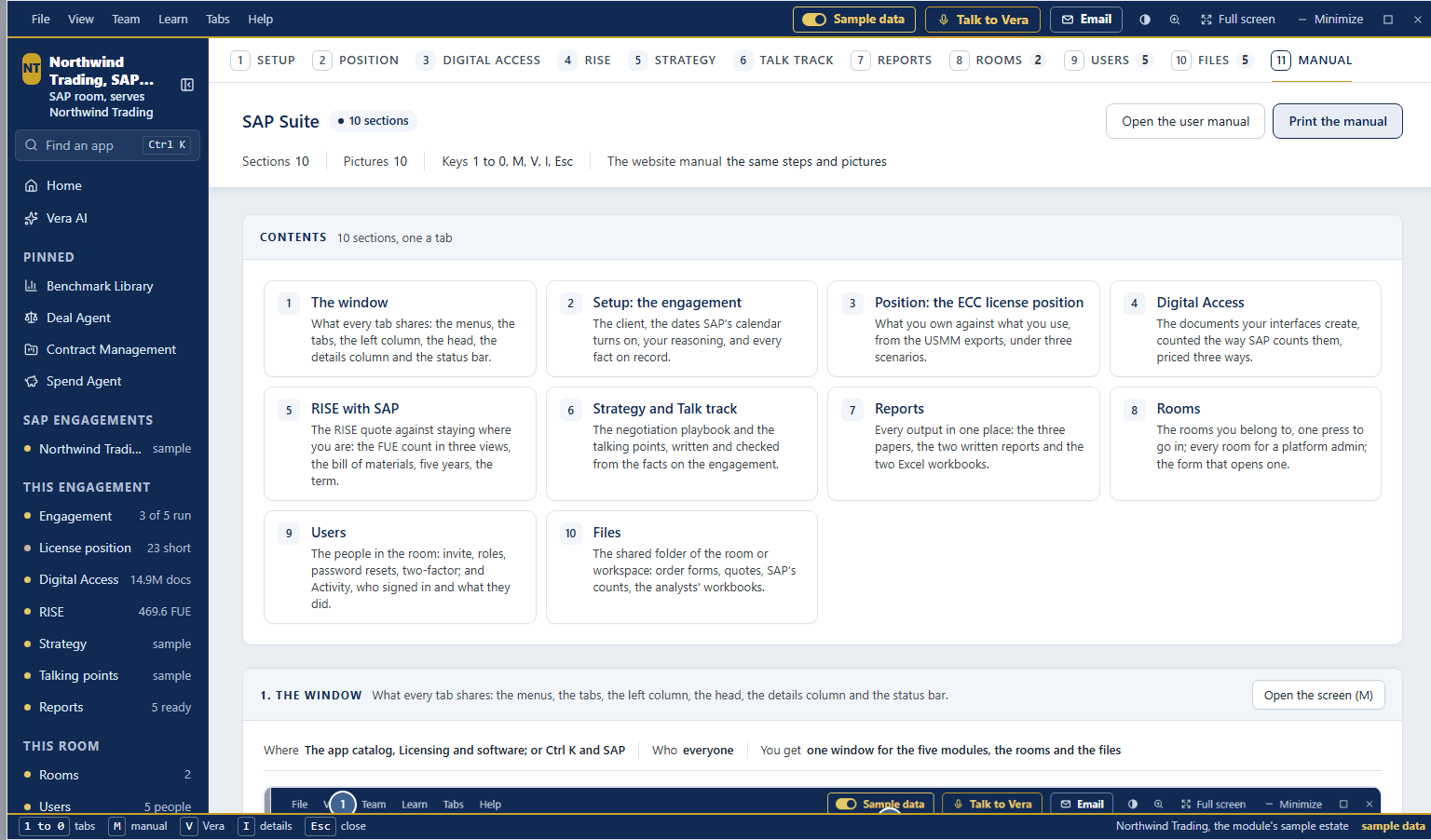 SAP Suite, the Manual tab