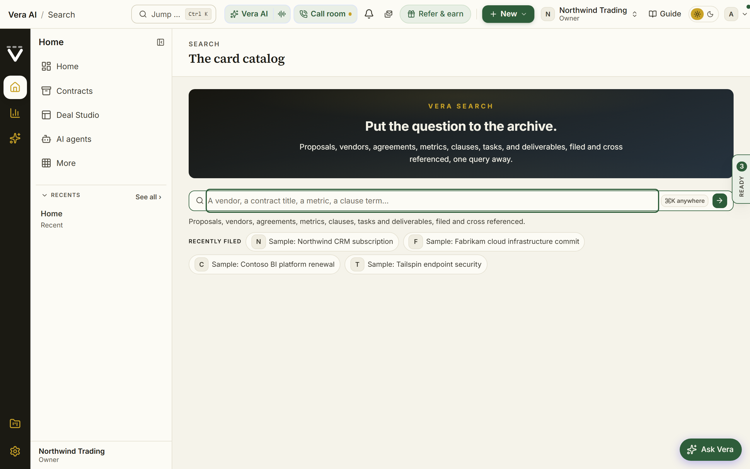 Search, the card catalog