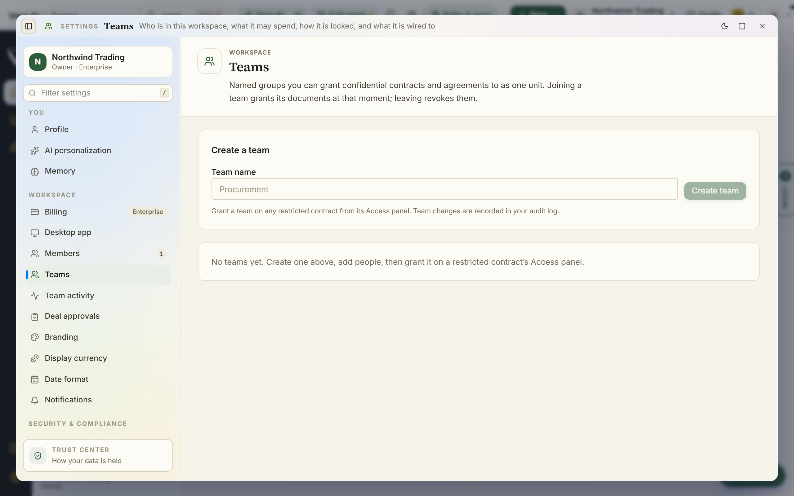 Teams screenshot