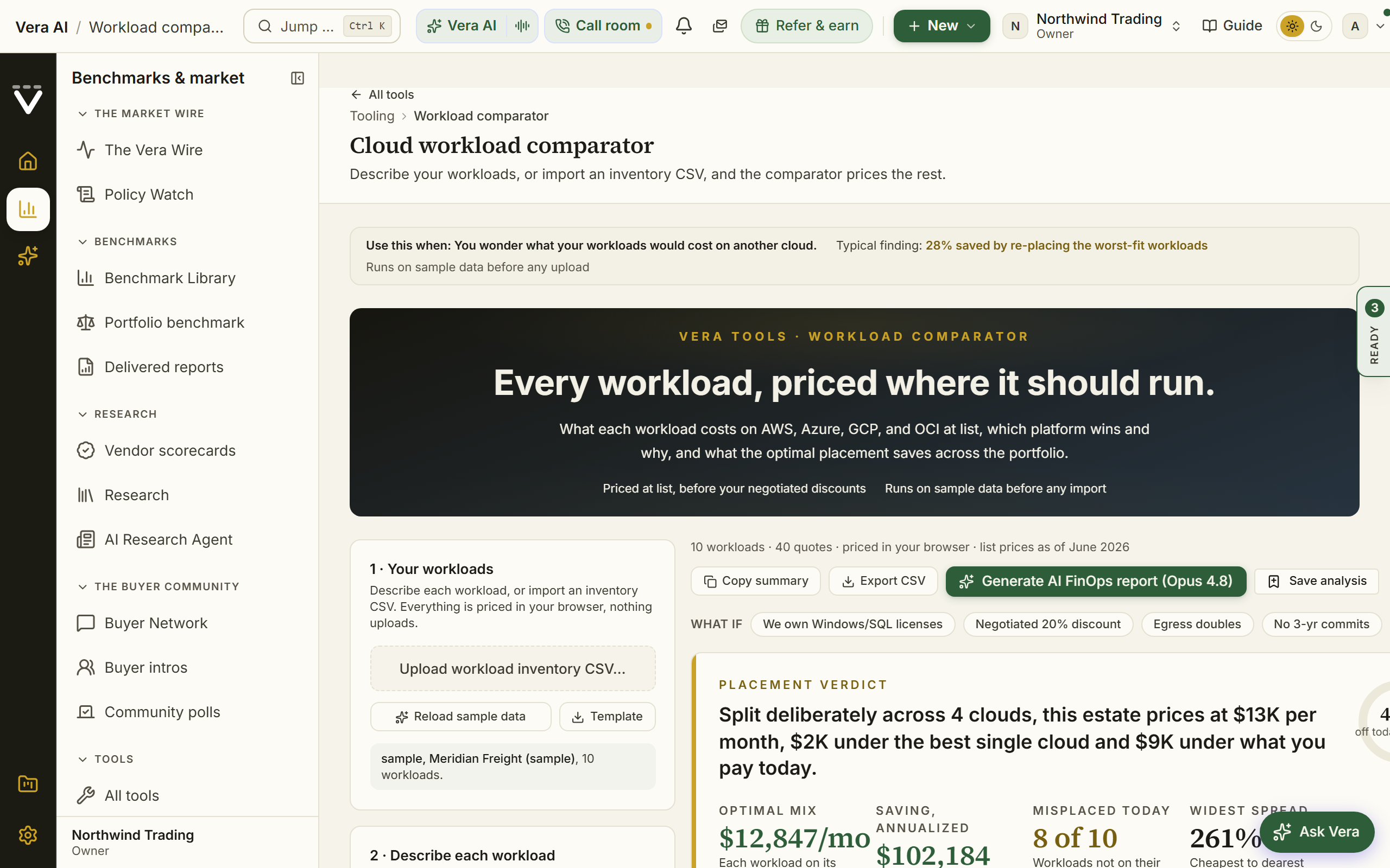 Workload comparator