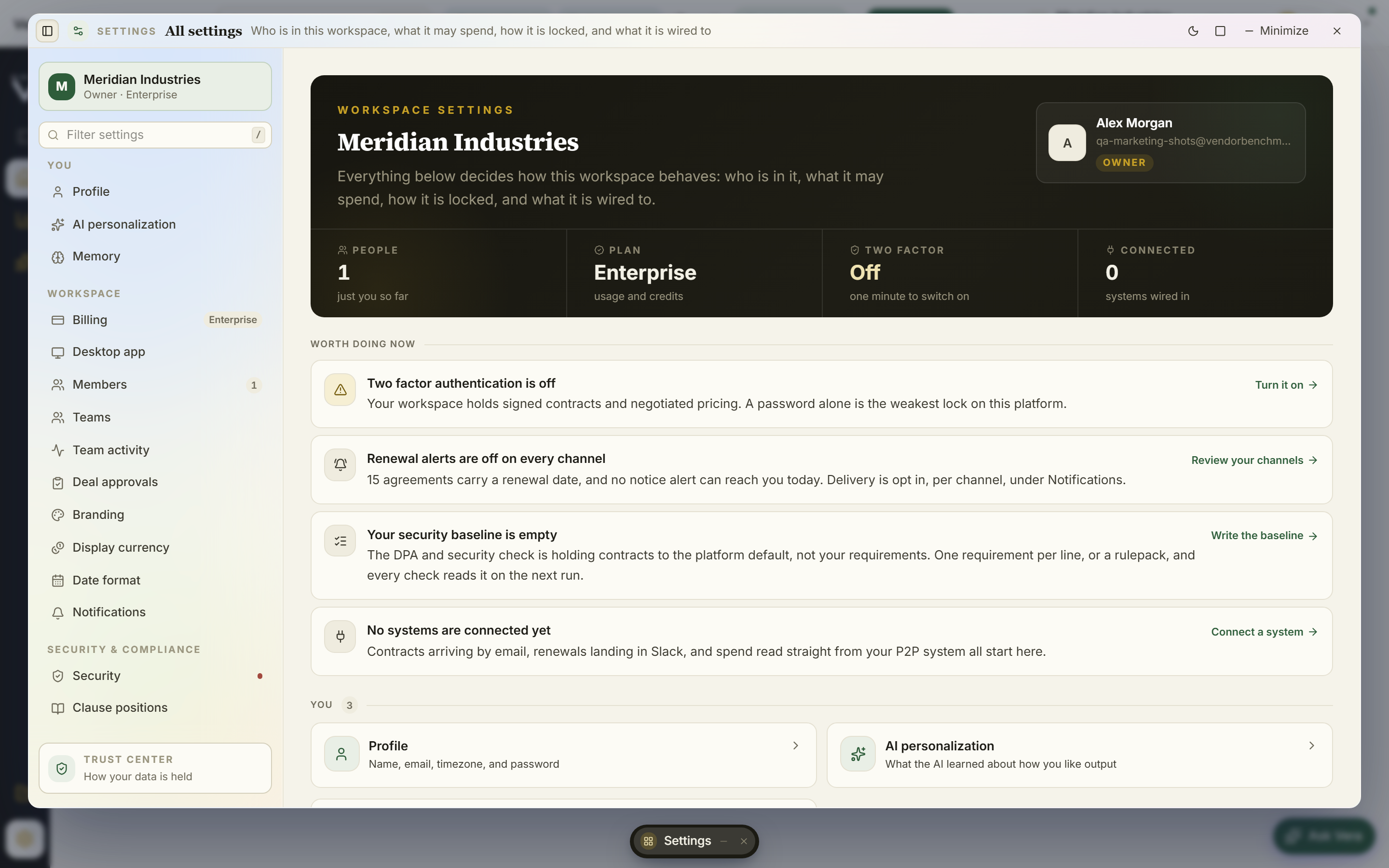 The settings and data controls view showing capture family toggles and custom question fields