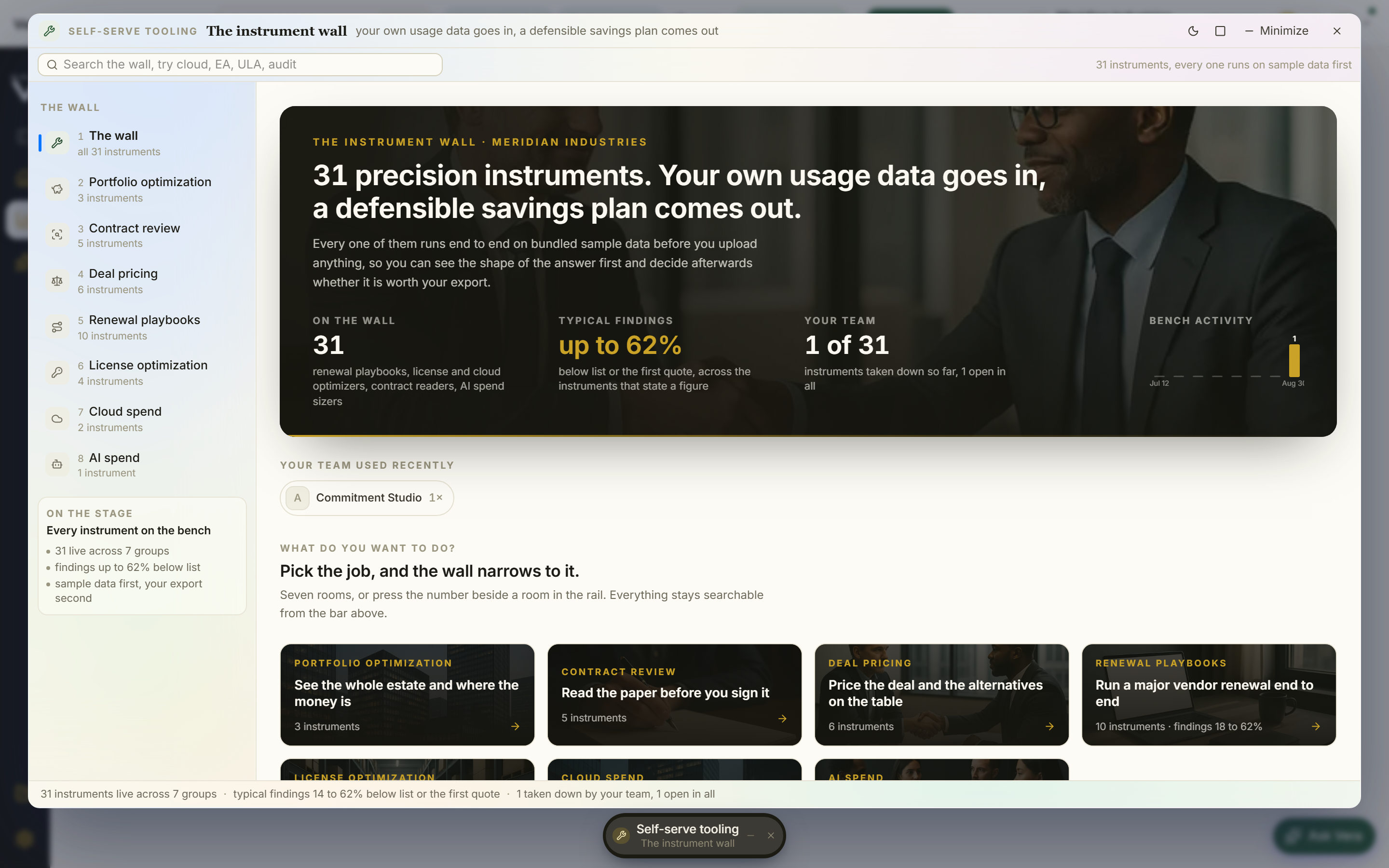 Three commitment scenarios priced over the EA term, with the recommended level flagged. Analyzed in your browser; your user data never leaves the page.