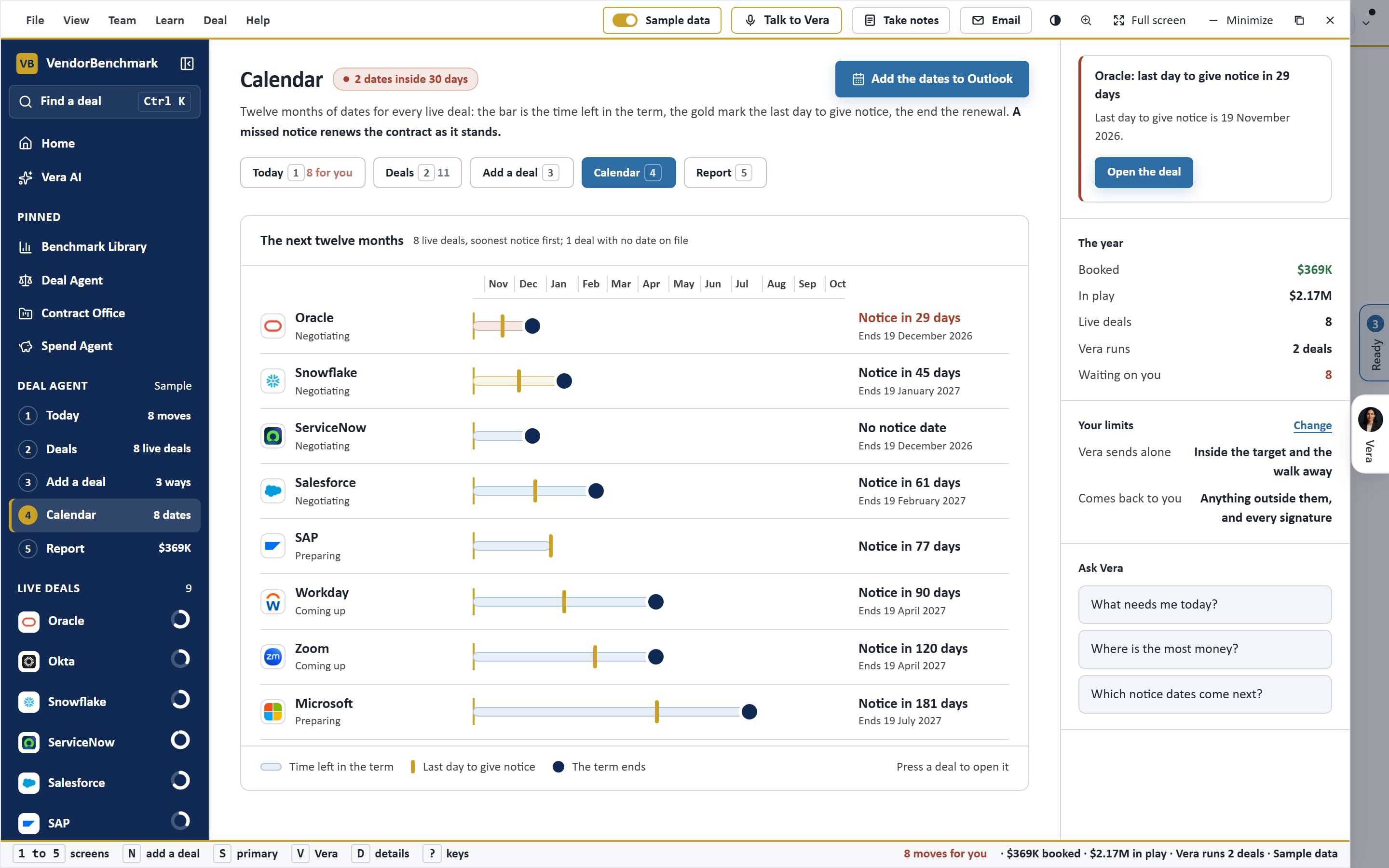 Deal Agent: The calendar