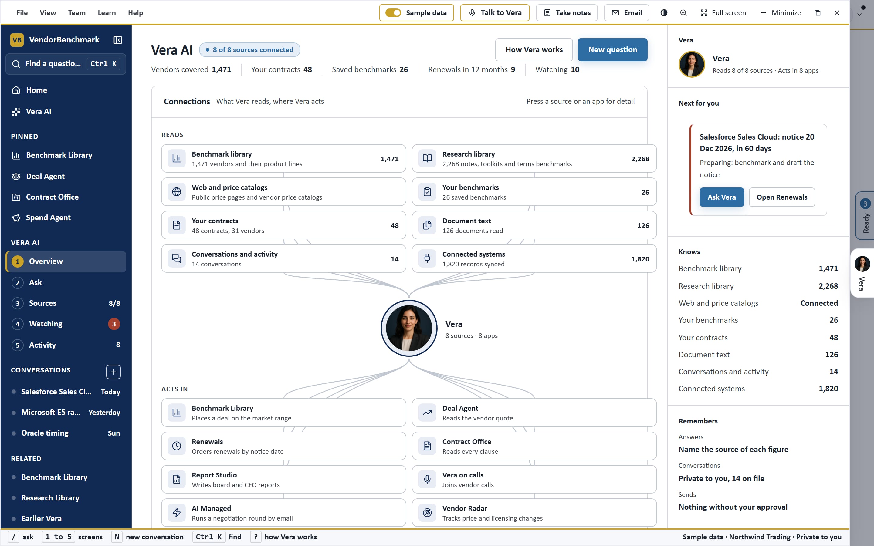 Vera AI: Ask Vera. One question box over every contract you hold.