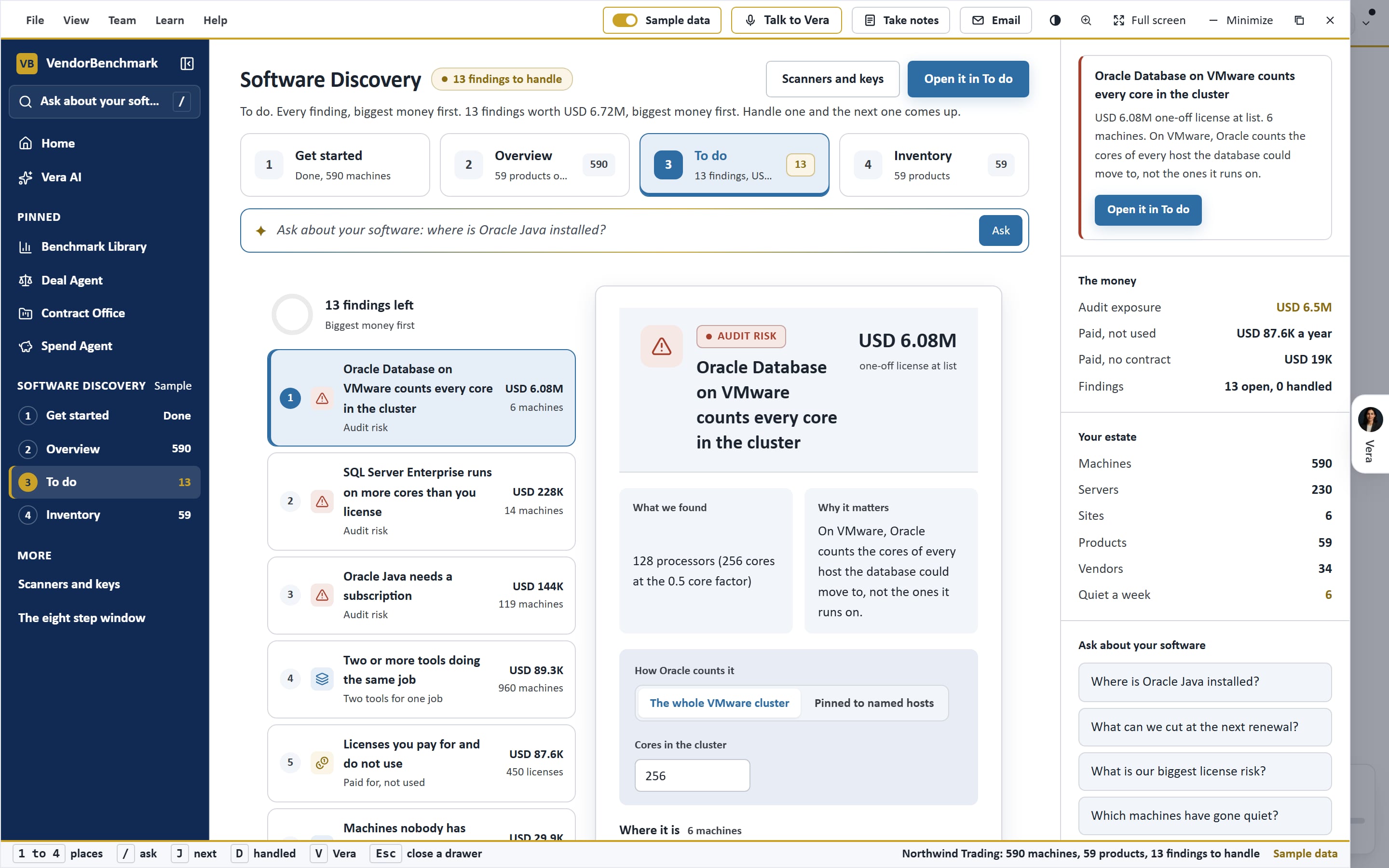 Software Discovery: installed against what you pay for