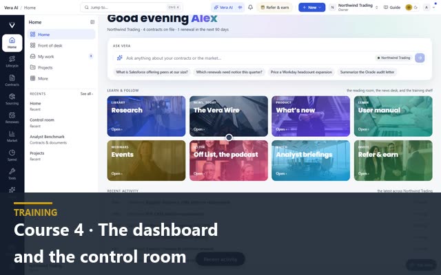 Course 4 · The dashboard and the control room