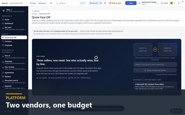 Two vendors, one budget